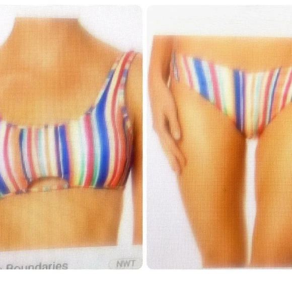 NoBo Colorful Stripe‎ Juniors Bikini L - Picture 1 of 12